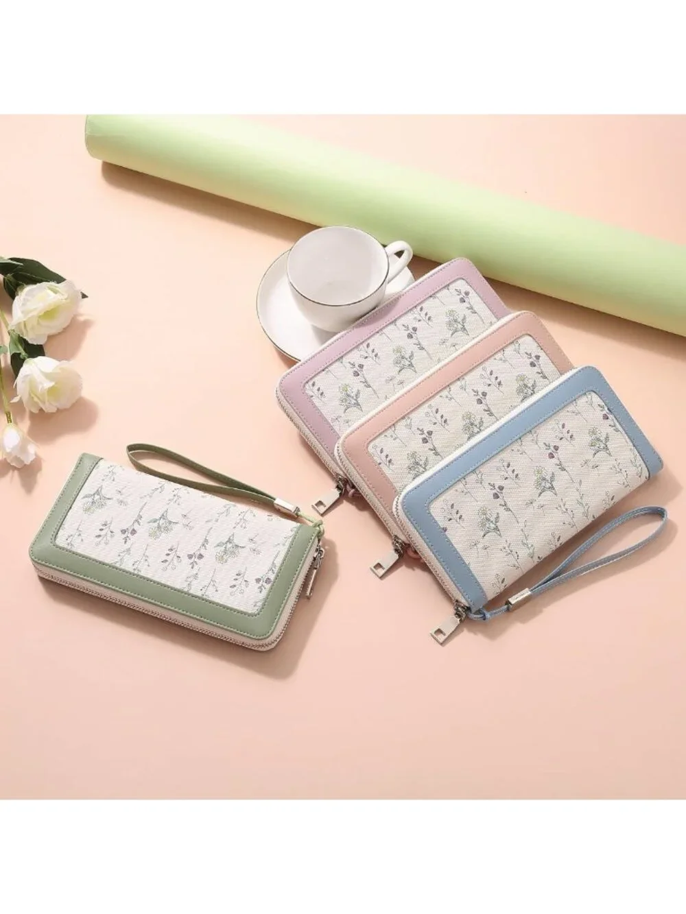 Stylish RFID Blocking Vegan Leather Wristlet Wallet for Women - Large Capacity